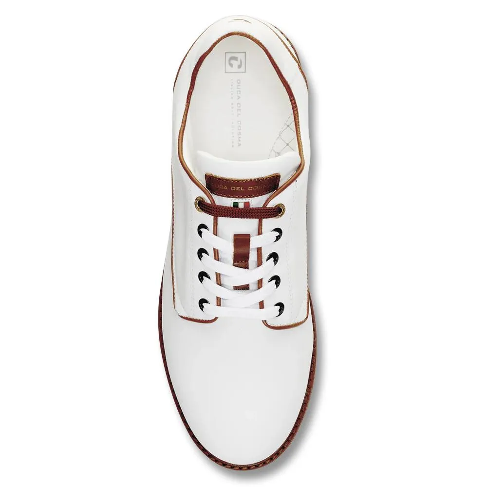 Comfort Wear Shoes, Mesh Upper Shoes Duca Del Cosma Golf Elpaso Spikeless Golf Shoes White - 24 Men