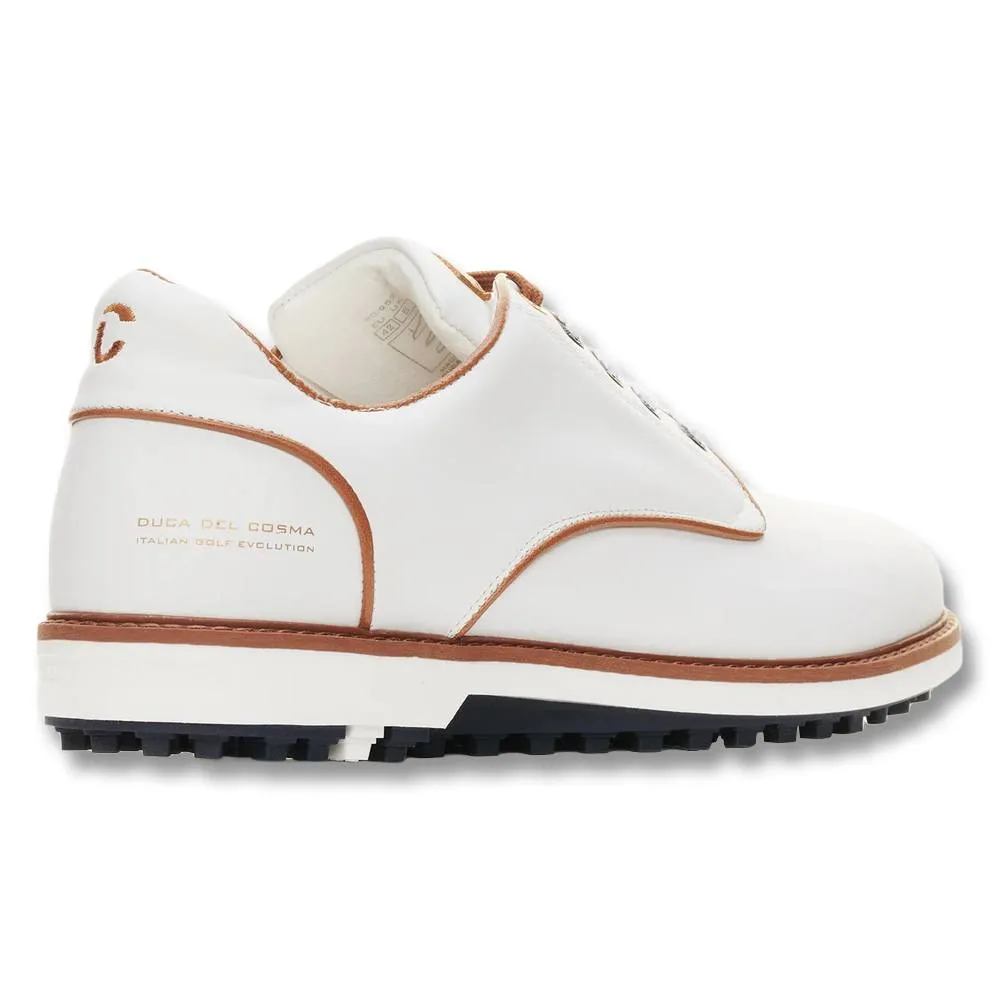 Cushioned Sneakers Duca Del Cosma Golf Elpaso Spikeless Golf Shoes White - 24 Men