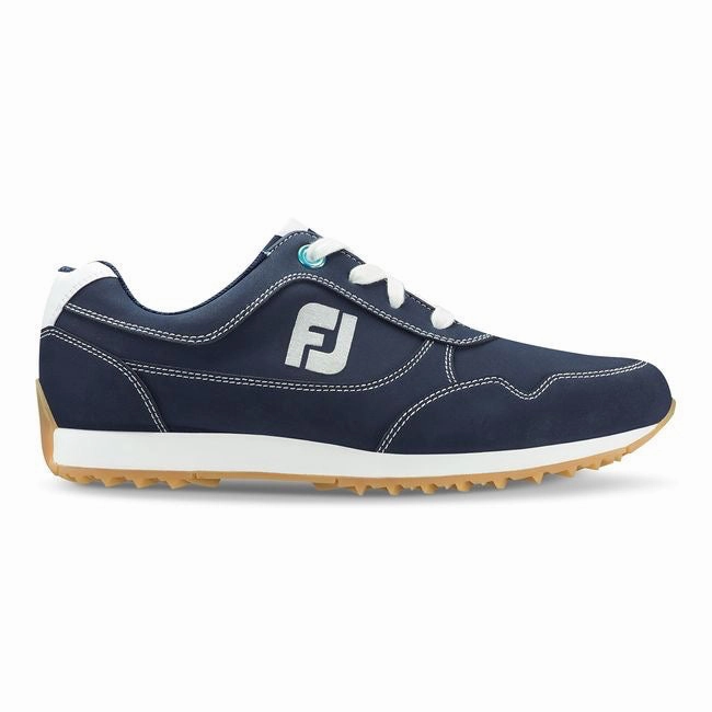 Motion Control Shoes Easy On Trainers New Women's Footjoy FJ Sport Retro Golf Shoe - Navy Size Wide MSP$100 Daywear Casual Shoes