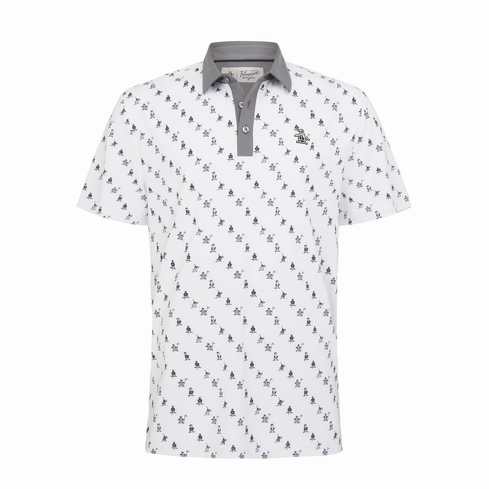 men's golf trousers Easy Pull-On Top Original Penguin Swinging Pete Print Polo Shirt OGKSD024 Light Motion Wear