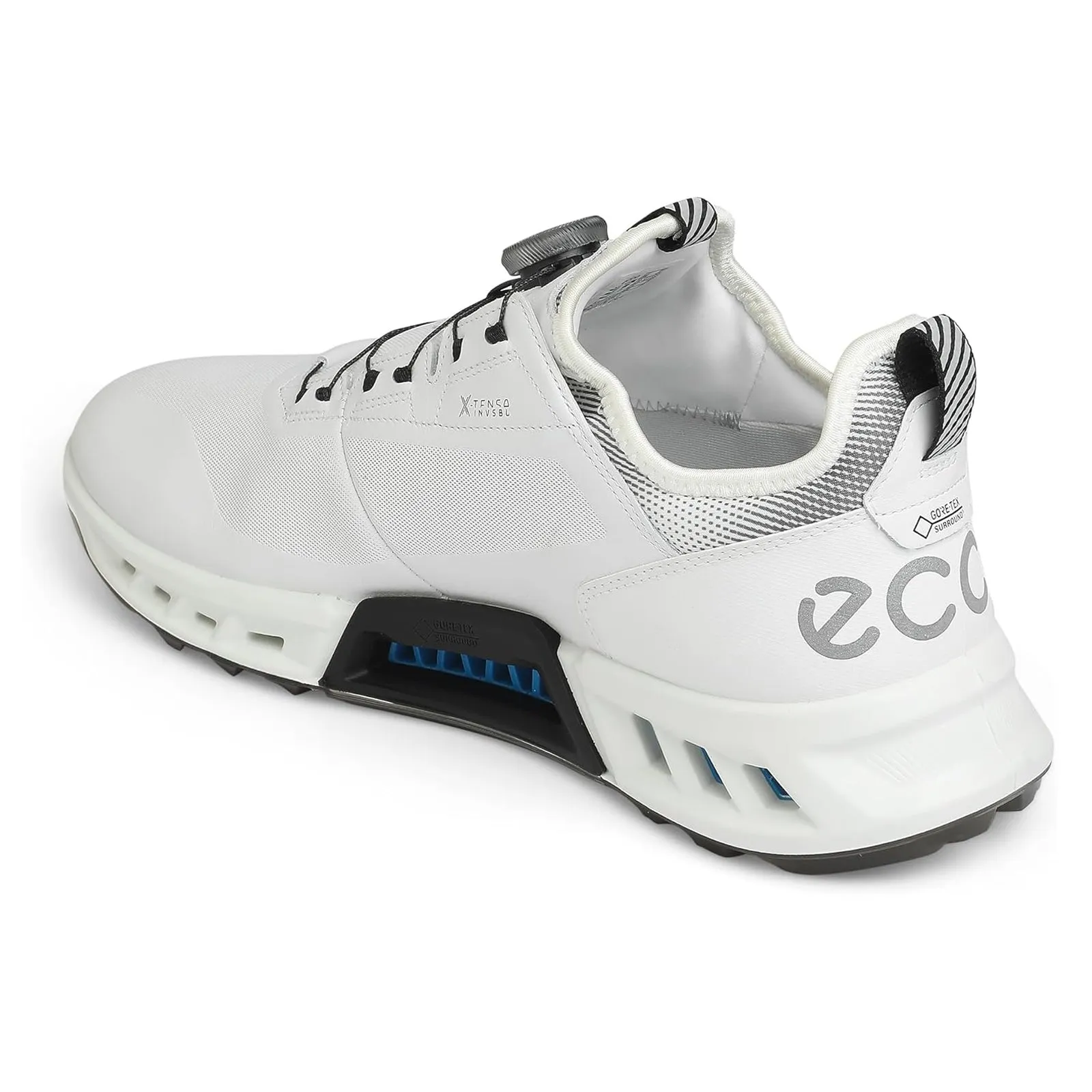 Ecco Golf Biom C4 130424 Leather Textile Men's White Black Low Top Trainers men's ecco golf shoes