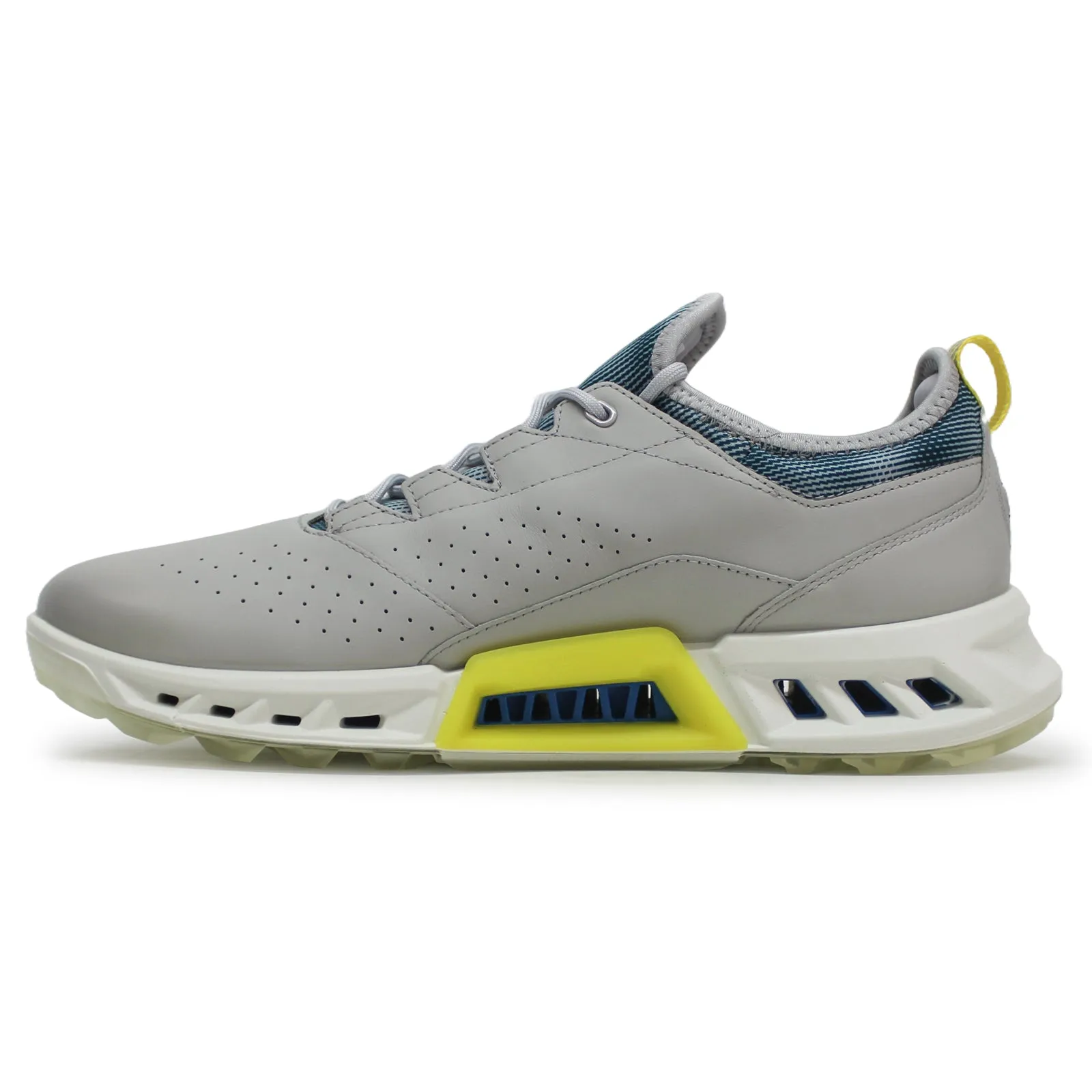 Ecco Golf Biom C4 Leather Textile Men's Low Top Concrete Baygreen Trainers men's ecco golf shoes