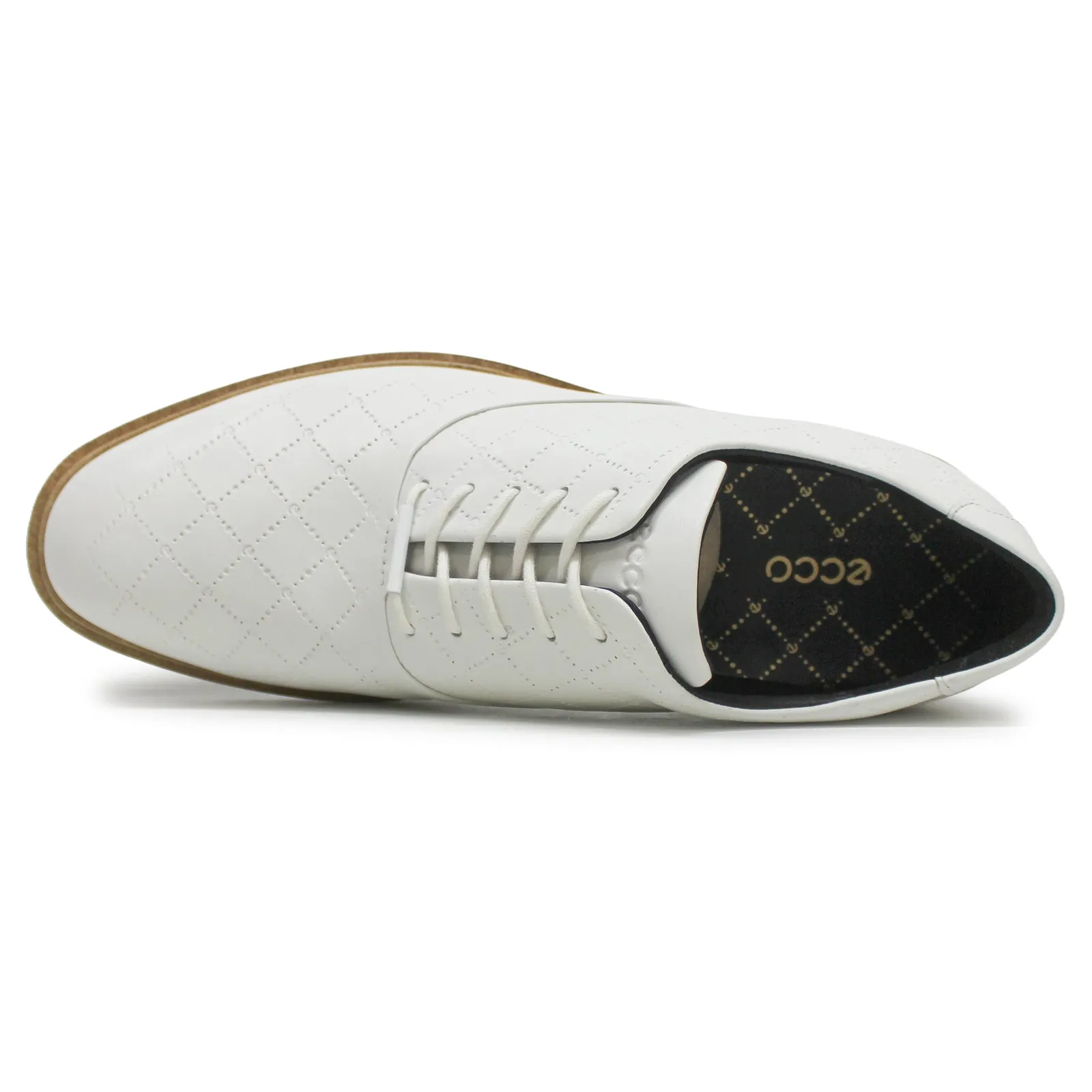 Ecco Golf Classic Hybrid Leather Men's Comfort White Shoes men's ecco golf shoes