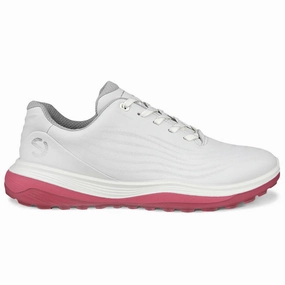 Ecco 2024 LT1 Womens Golf Shoes - White/Bubblegum Ecco women's golf sneakers