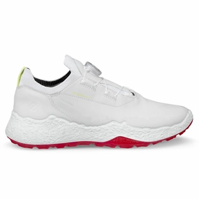 ECCO Golf Ladies Biom H5 BOA Golf Shoes - White Ladies' spikeless golf sneakers