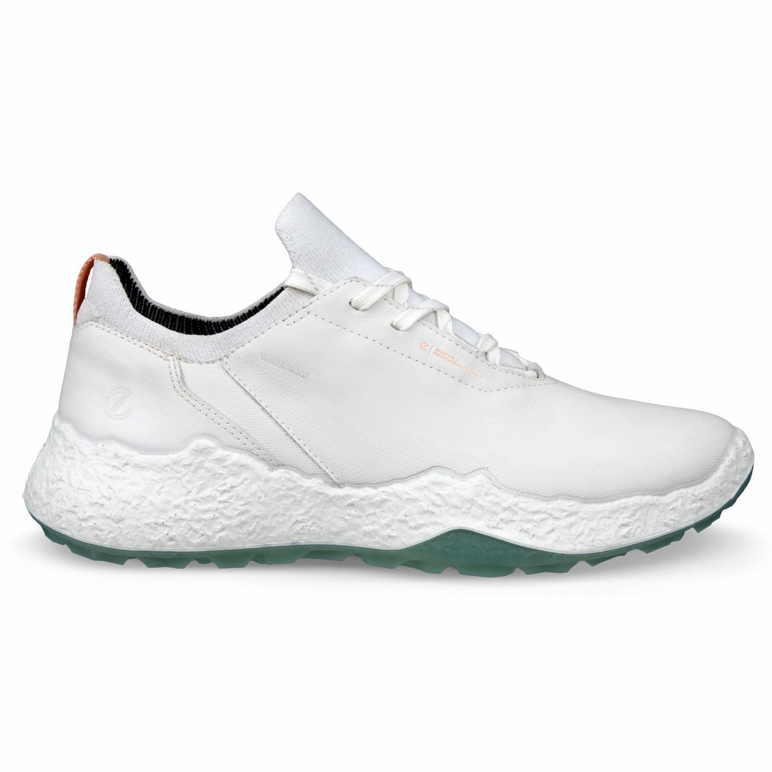 ECCO Golf Ladies Biom H5 Golf Shoes - White/Sedum Green Ecco women's golf sneakers