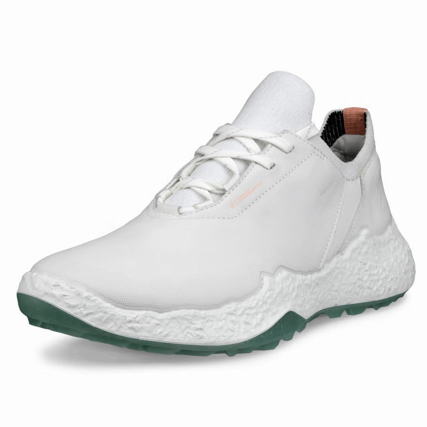 ECCO Golf Ladies Biom H5 Golf Shoes - White/Sedum Green Ladies' Spikeless Golf Sneakers