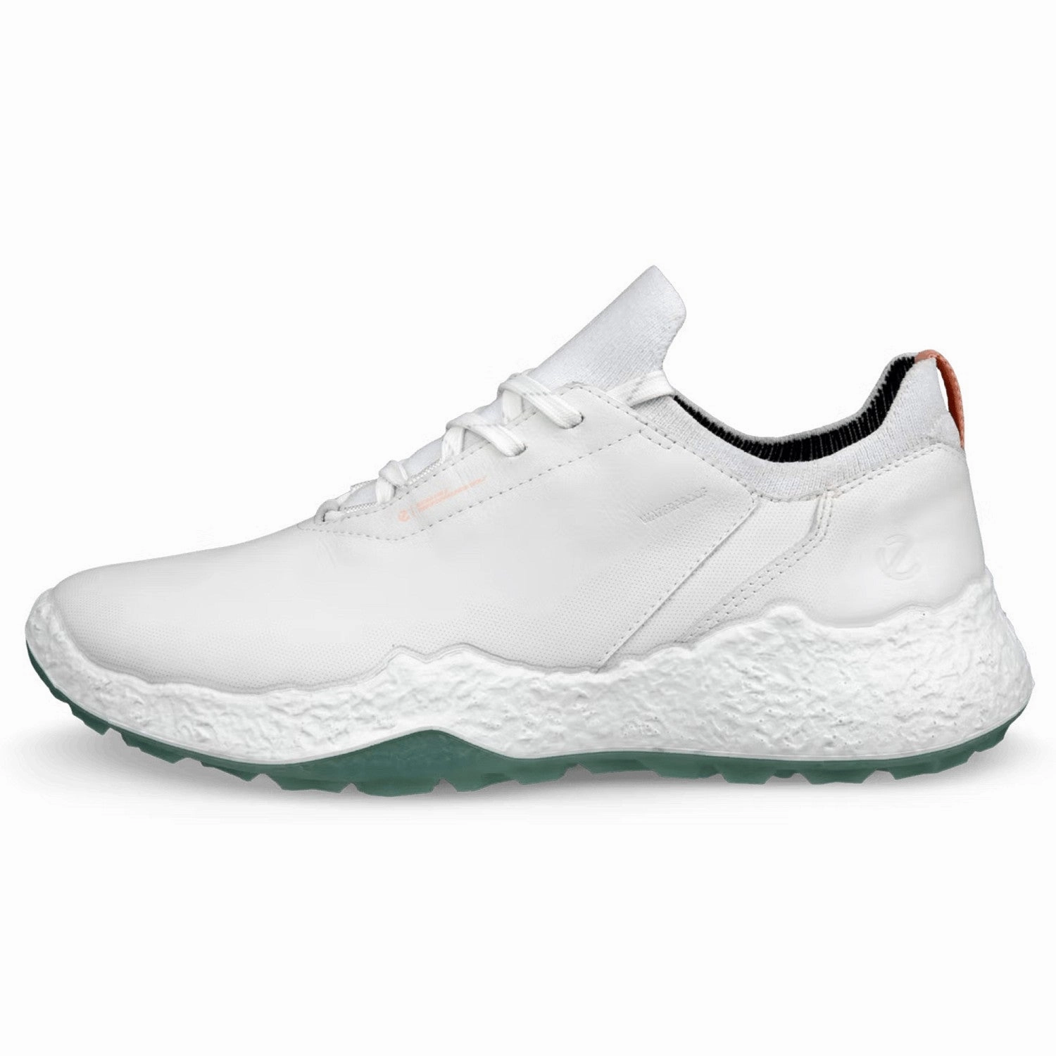 ECCO Golf Ladies Biom H5 Golf Shoes - White/Sedum Green Ladies' Spikeless Golf Sneakers