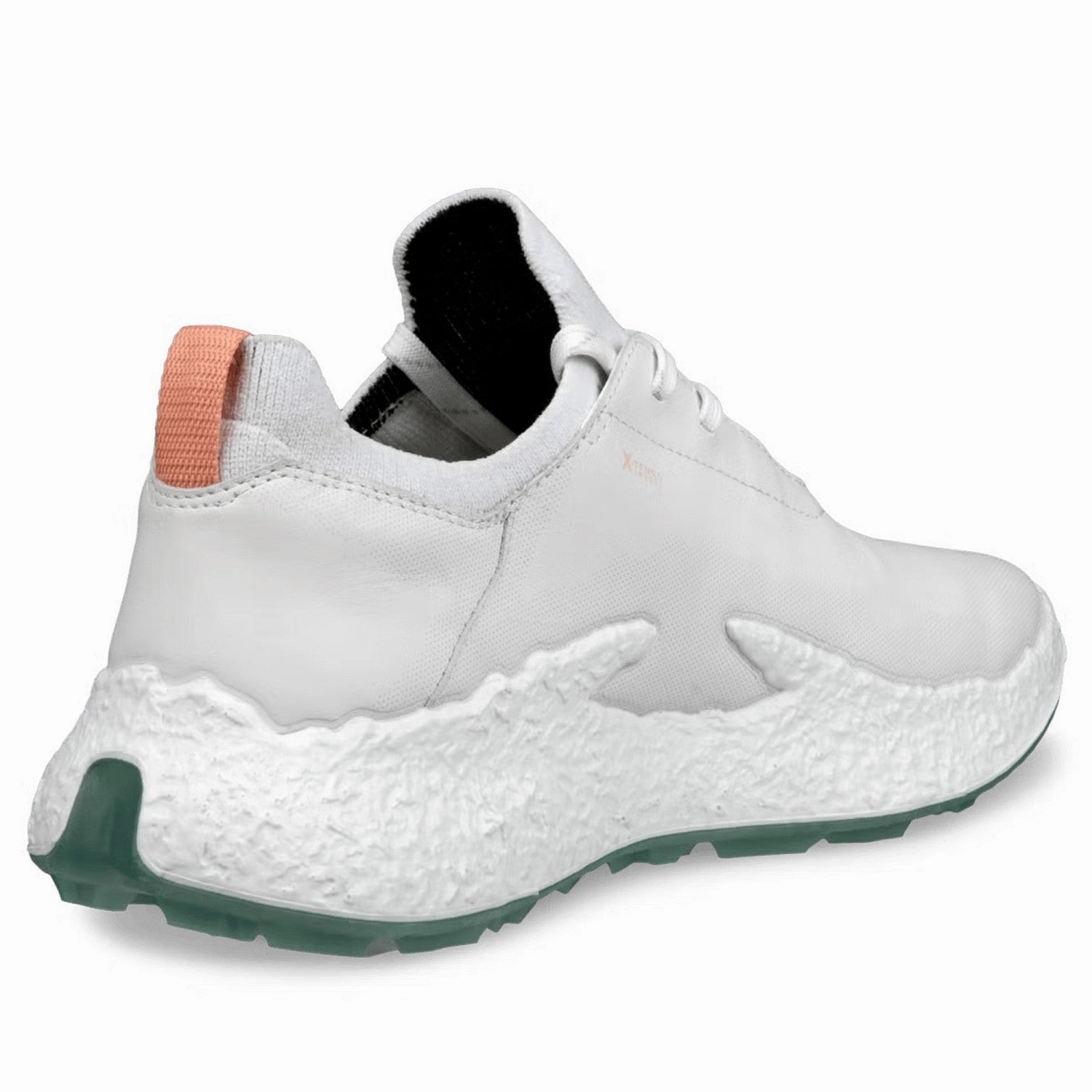 ECCO Golf Ladies Biom H5 Golf Shoes - White/Sedum Green Ladies' Spikeless Golf Sneakers