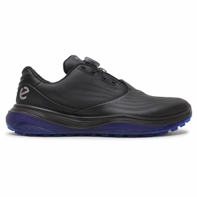 Ecco Golf LT1 132274 Leather Men's Fashion Black Trainers Mens Ecco golf shoes supportive swing stability