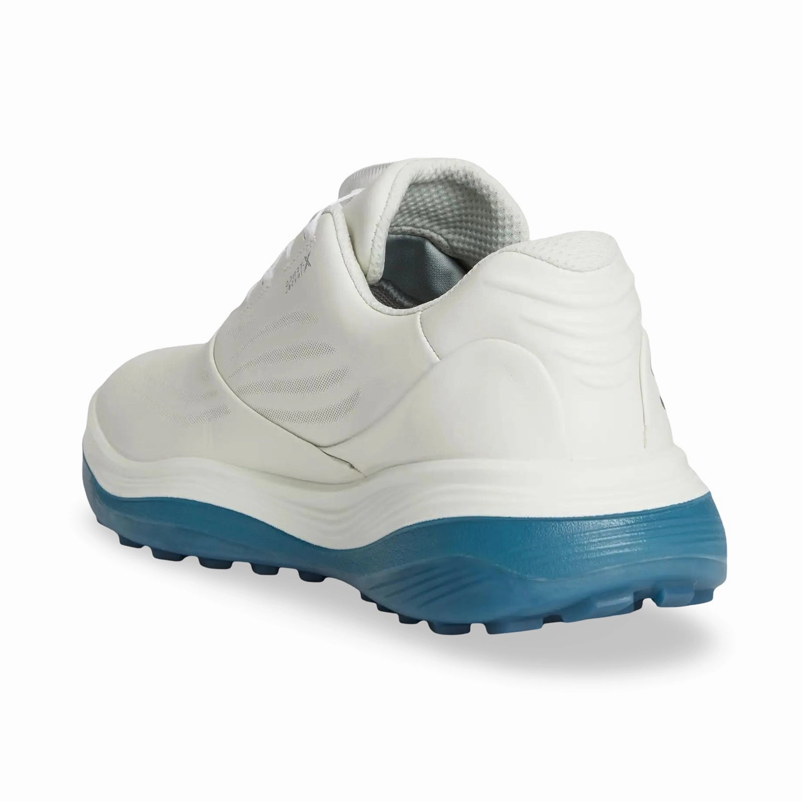 Ecco Golf LT1 132274 Leather Men's Fashion White Petrol Trainers men's ecco golf shoes