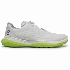 Ecco Golf LT1 132274 Leather Men's Fashion White Trainers Mens Ecco golf shoes supportive swing stability