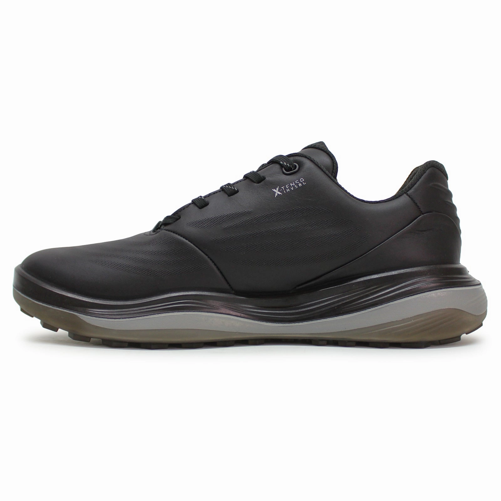 Ecco Golf LT1 Leather Men's Low Top Black Trainers men's ecco golf shoes