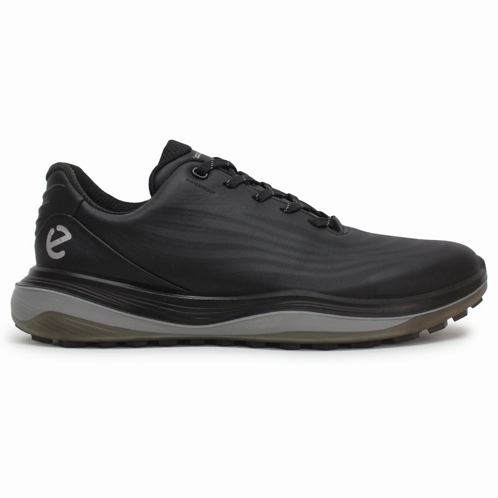 Ecco Golf LT1 Leather Men's Low Top Black Trainers men's ecco golf shoes