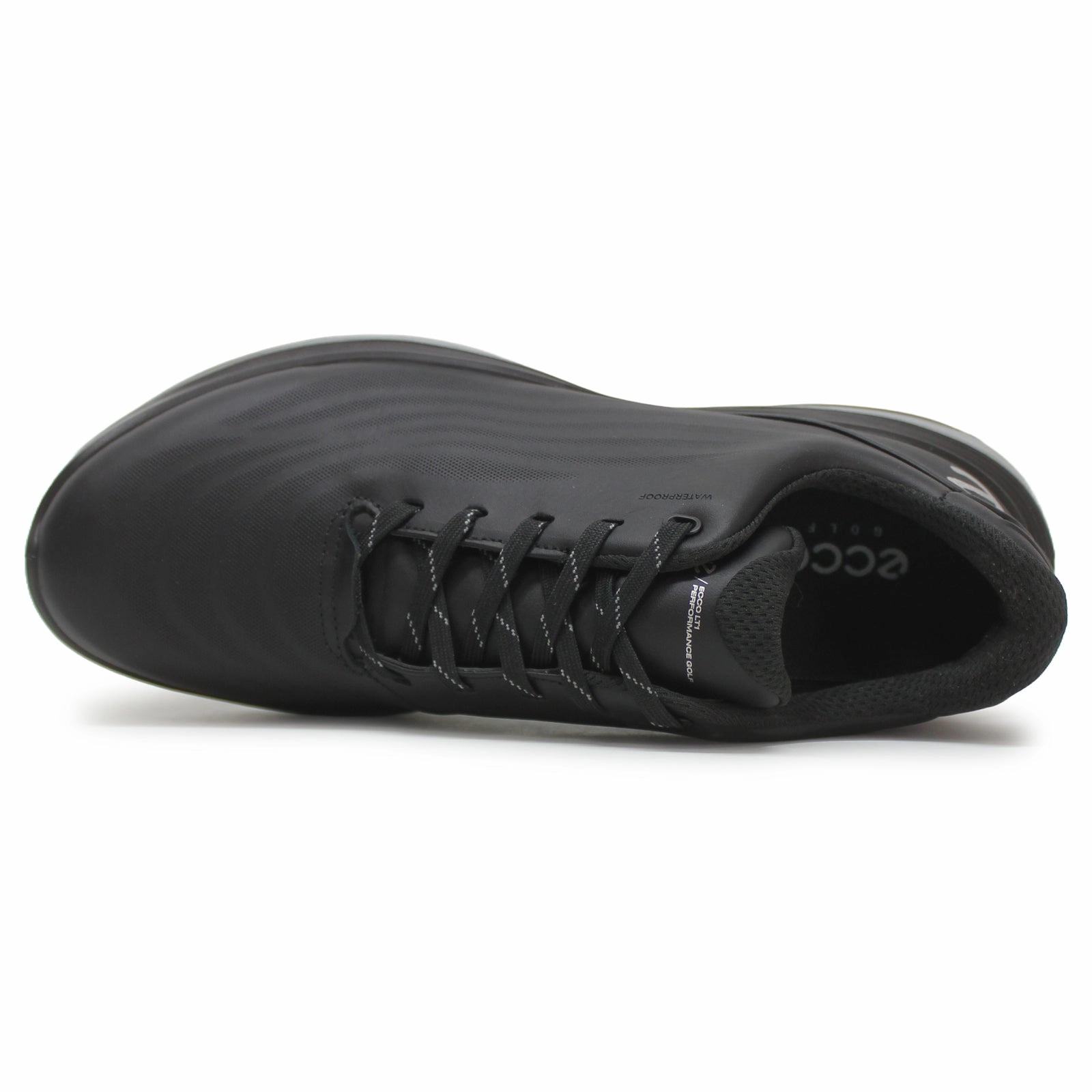 Ecco Golf LT1 Leather Men's Low Top Black Trainers men's ecco golf shoes