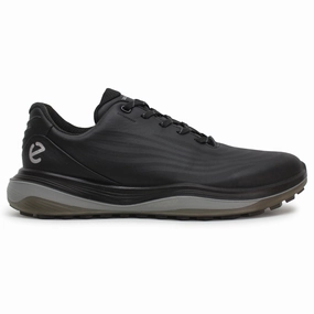 Ecco Golf LT1 Leather Men's Low Top Black Trainers Mens Ecco golf shoes supportive swing stability