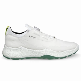 ECCO Golf Men's Biom H5 BOA Golf Shoes - White Lightweight men's spikeless golf shoes