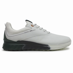 Ecco Golf S Three 102944 Leather Men's Comfort White Trainers Mens Ecco golf shoes supportive swing stability