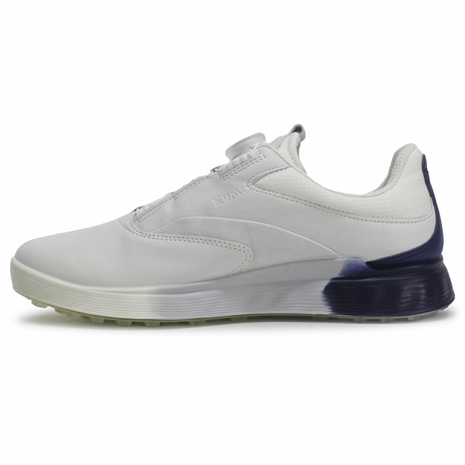 Ecco Golf S Three 102954 Leather Men's Comfort White Blue Depths Bright White Trainers men's ecco golf shoes