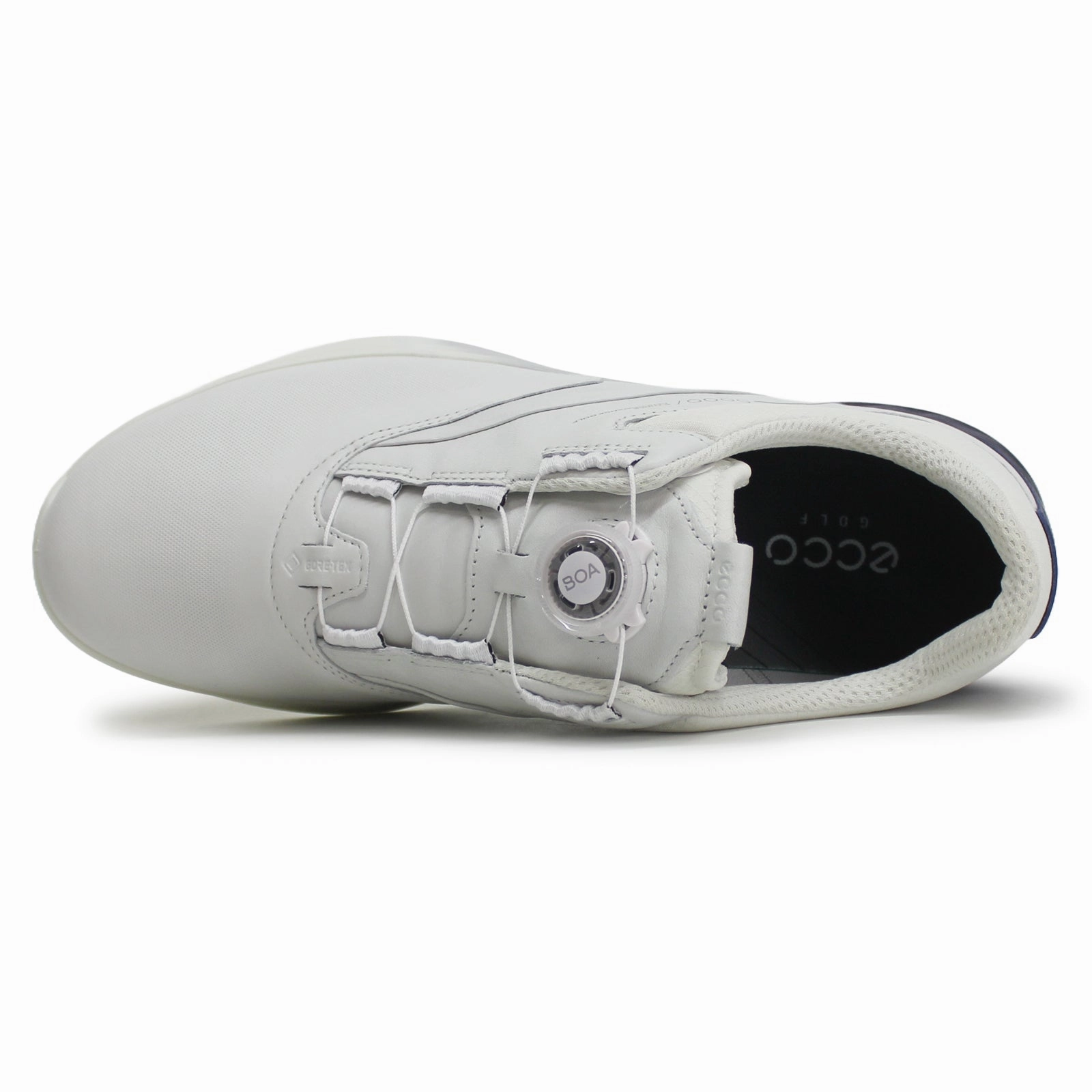 Ecco Golf S Three 102954 Leather Men's Comfort White Blue Depths Bright White Trainers men's ecco golf shoes