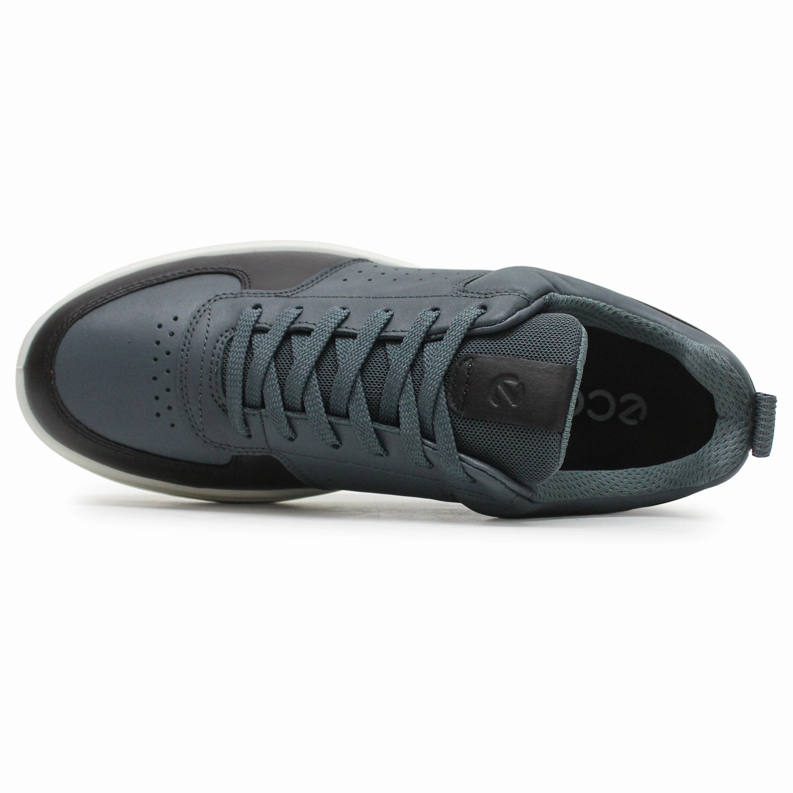 Ecco Golf Street 720 Full Grain Leather Men's Fashion Pavement Black Trainers men's ecco golf shoes