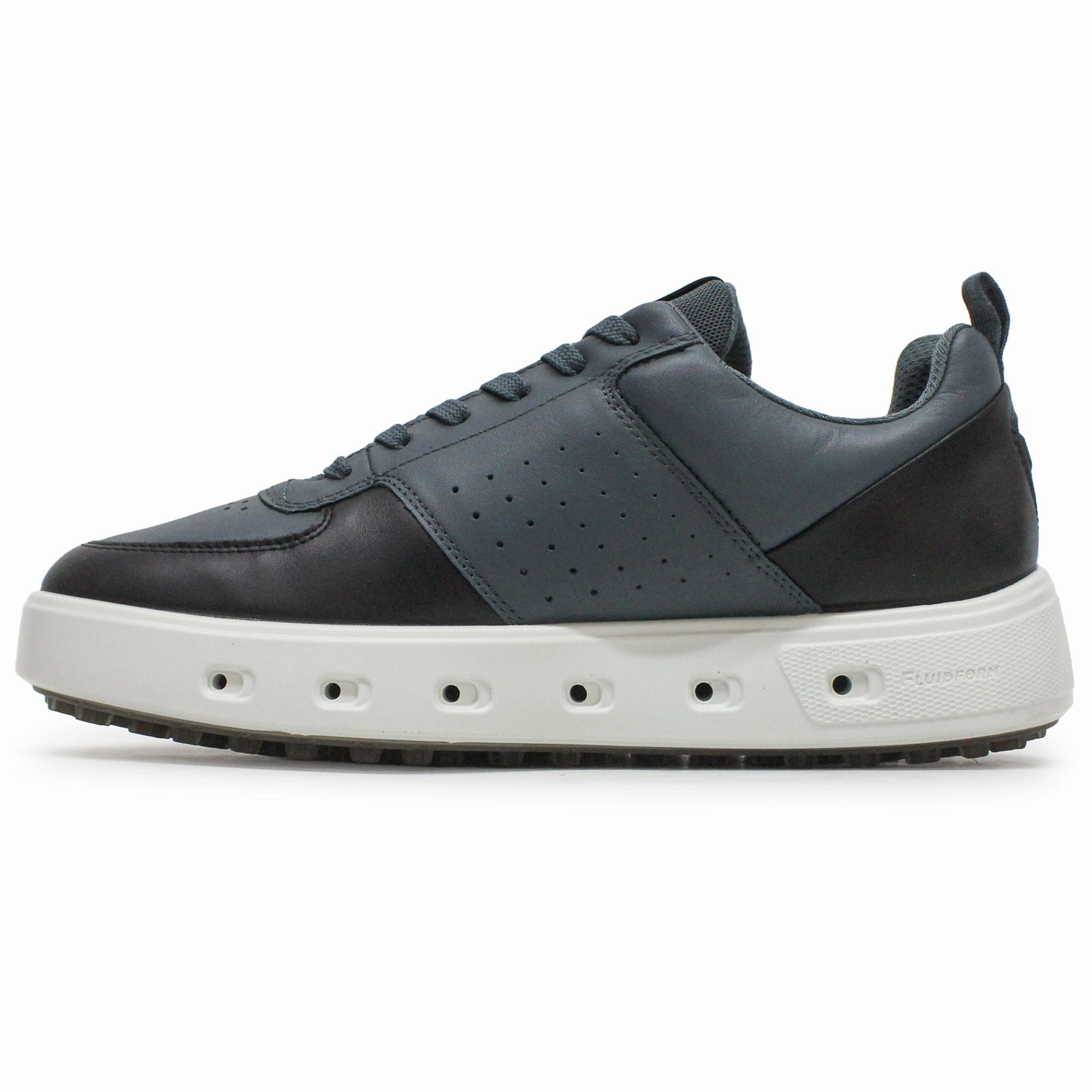 Ecco Golf Street 720 Full Grain Leather Men's Fashion Pavement Black Trainers men's ecco golf shoes