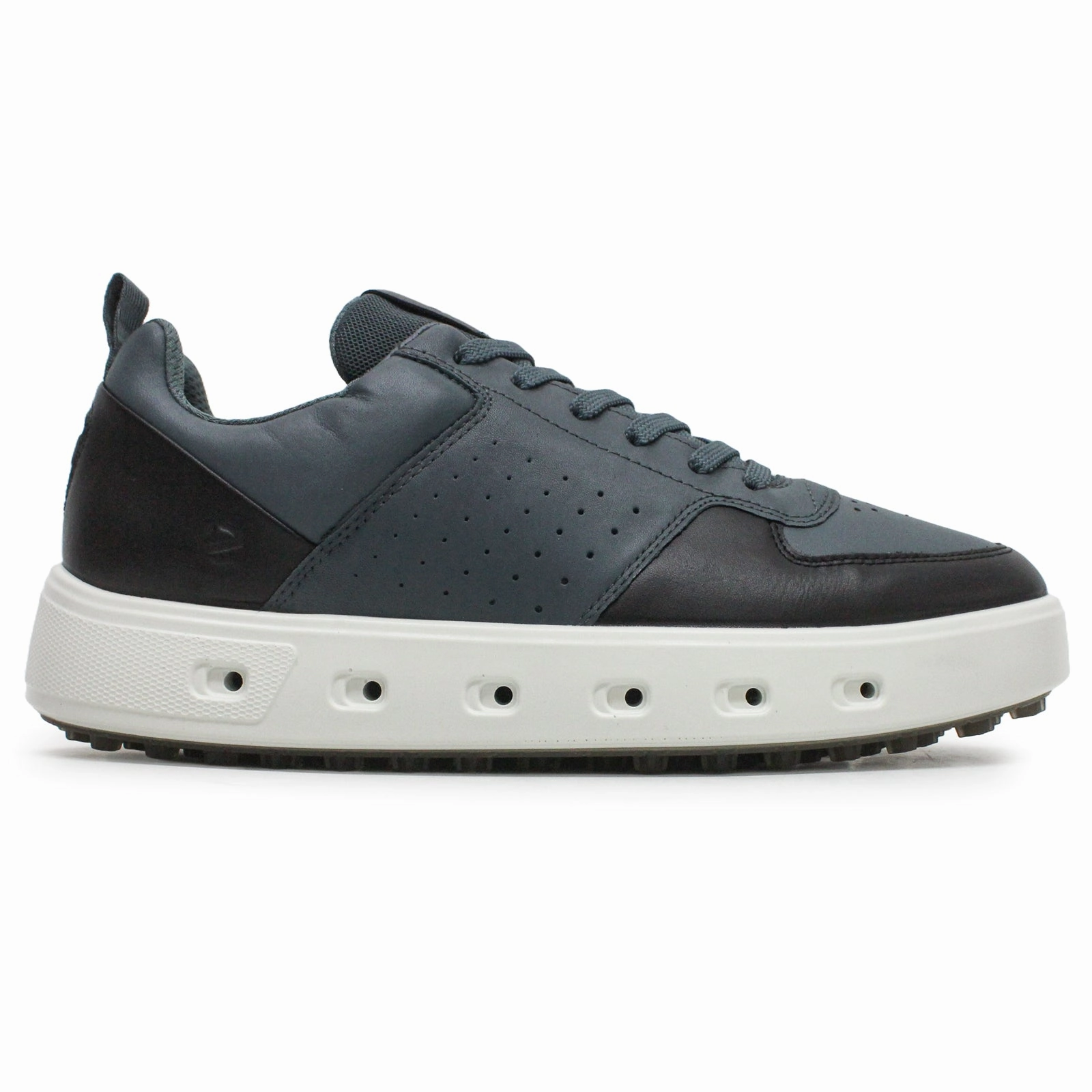 Ecco Golf Street 720 Full Grain Leather Men's Fashion Pavement Black Trainers men's ecco golf shoes