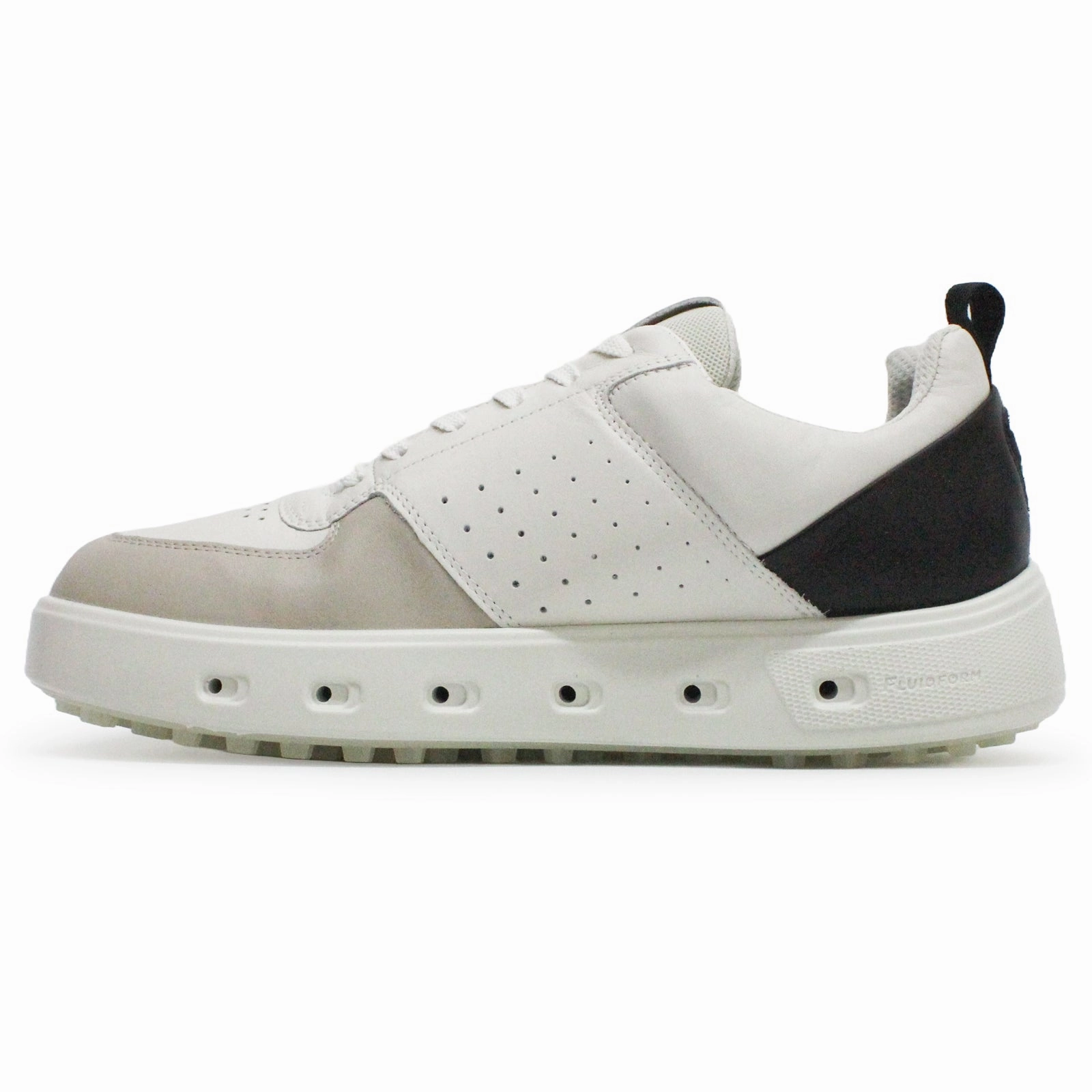 Ecco Golf Street 720 Full Grain Leather Men's Fashion White Black Gravel Trainers men's ecco golf shoes