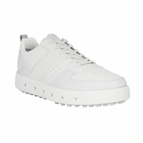 Ecco Golf Street 720 Full Grain Leather Men's Fashion White Trainers Mens Ecco golf shoes supportive swing stability