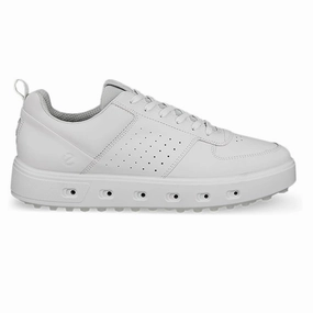 Ecco Golf Street 720 Full Grain Leather Women's Fashion White Trainers Golf shoes with grip and stability performance