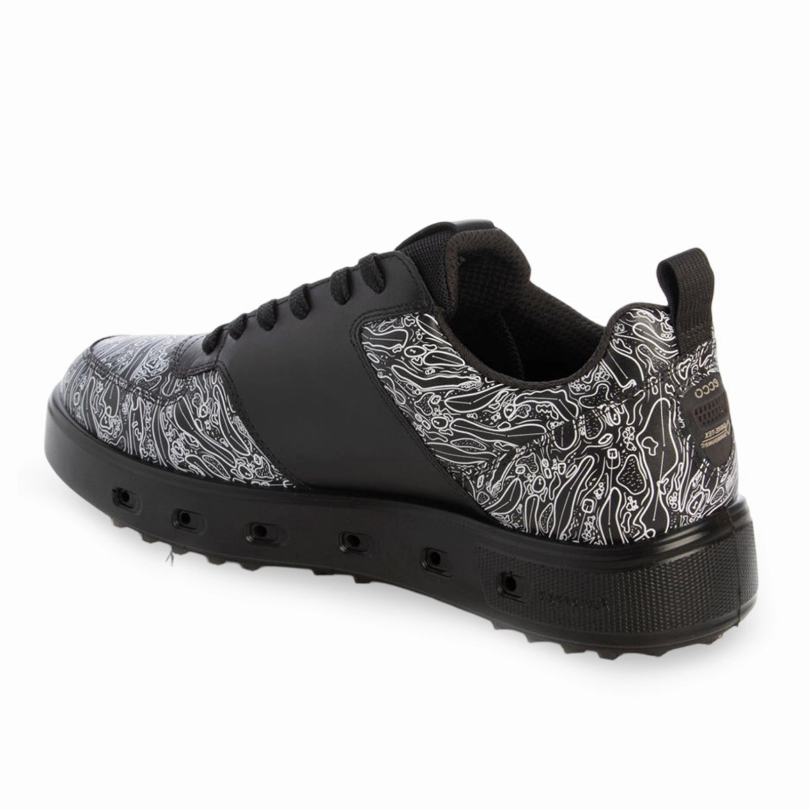 Ecco Golf Street 720 Leather Men's Fashion Black Trainers men's ecco golf shoes