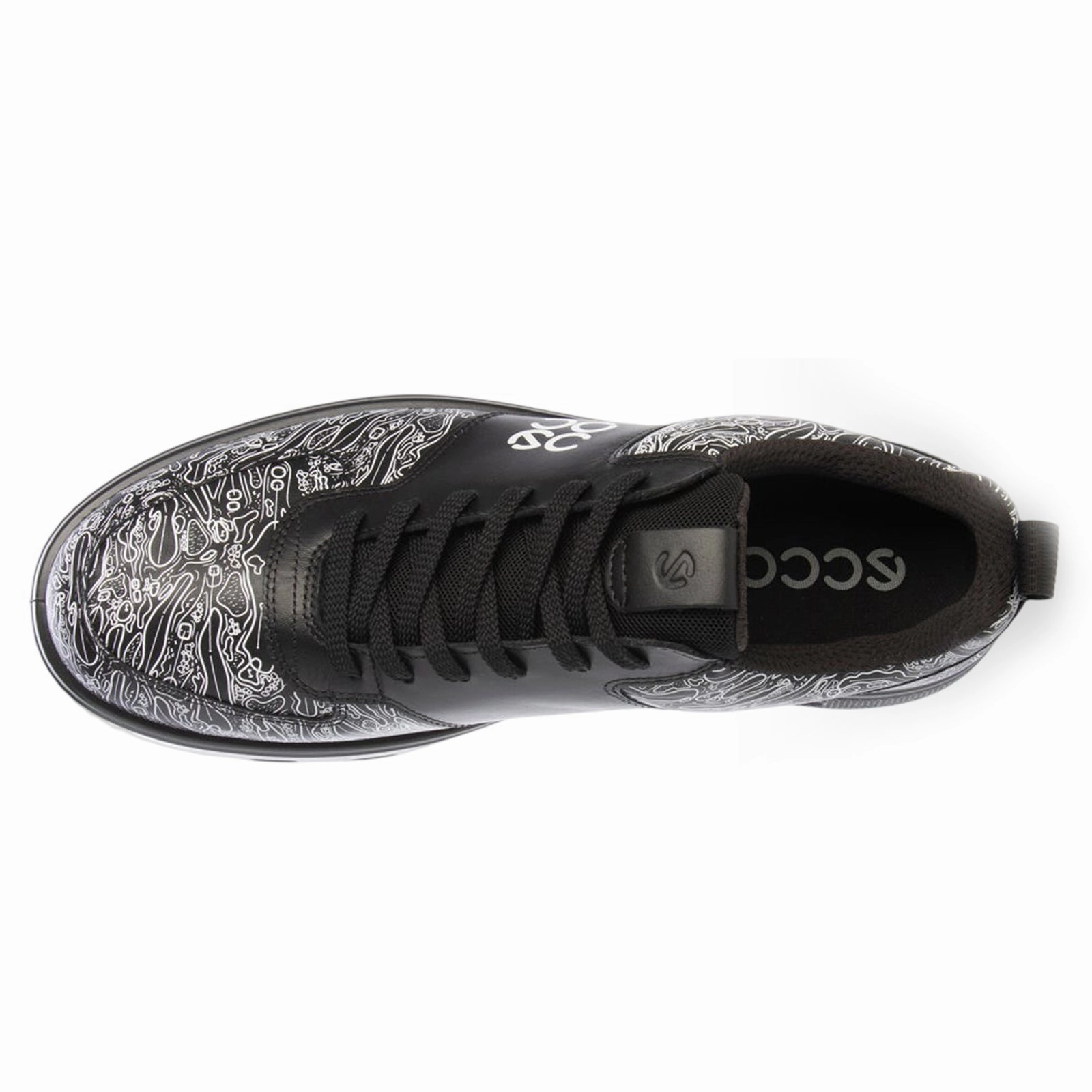 Ecco Golf Street 720 Leather Men's Fashion Black Trainers men's ecco golf shoes