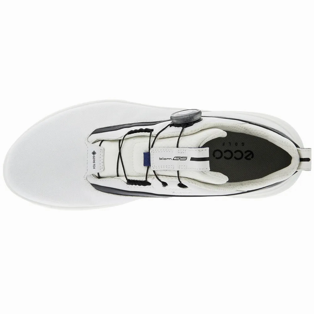Ecco Men's Biom G5 BOA GORE-TEX Golf Shoe - WHITE Men's Durable Golf Shoes