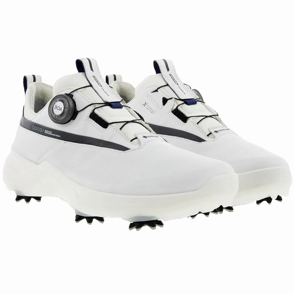 Ecco Men's Biom G5 BOA GORE-TEX Golf Shoe - WHITE Men's Durable Golf Shoes