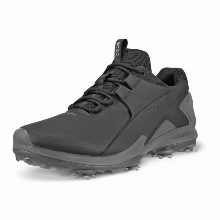 ECCO Men's BIOM Tour Spike Shoe - Black Men's Spiked Golf Shoes