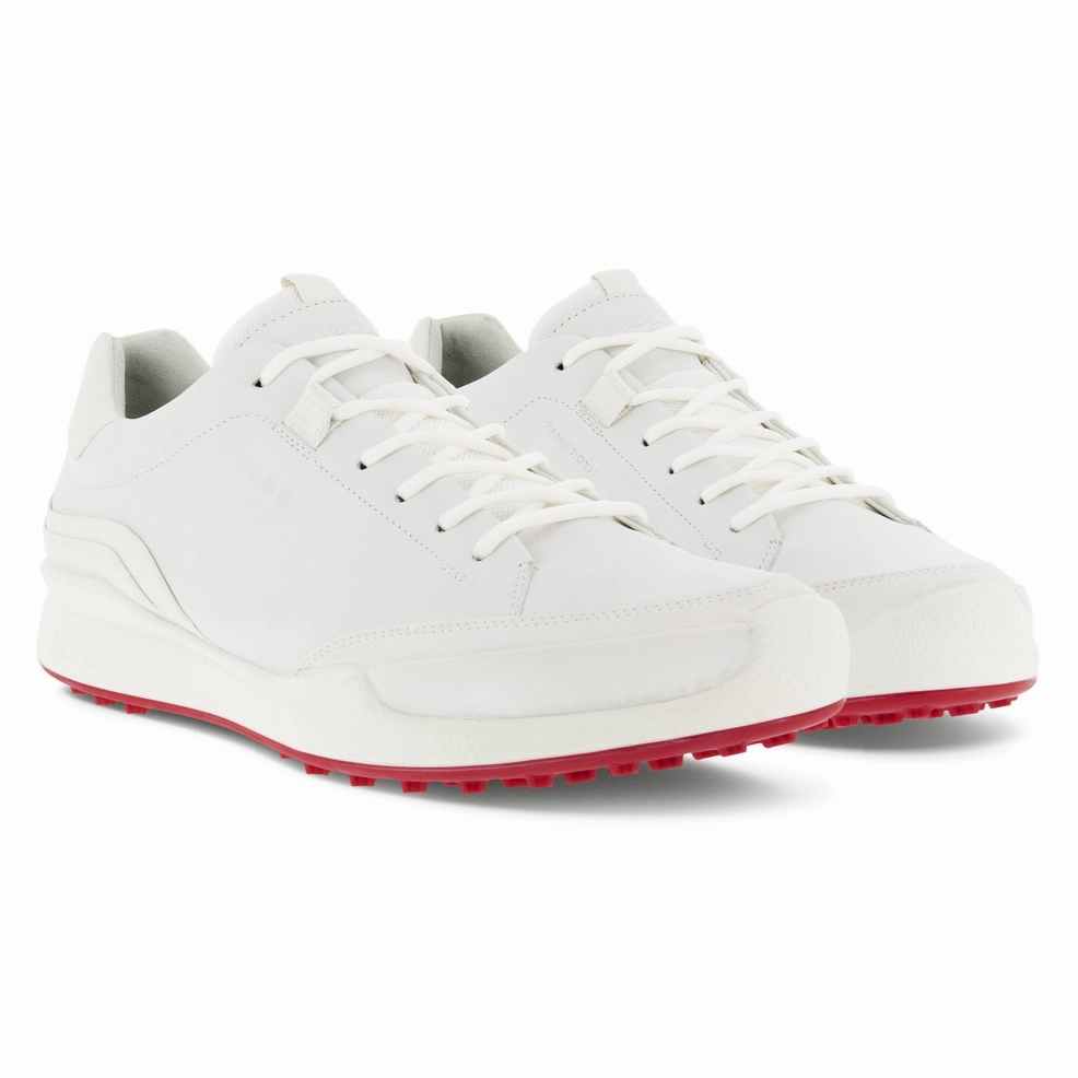 Ecco Men's Golf Biom Hybrid Leather Golf Shoe - WHITE Ecco Men's Spikeless Shoes