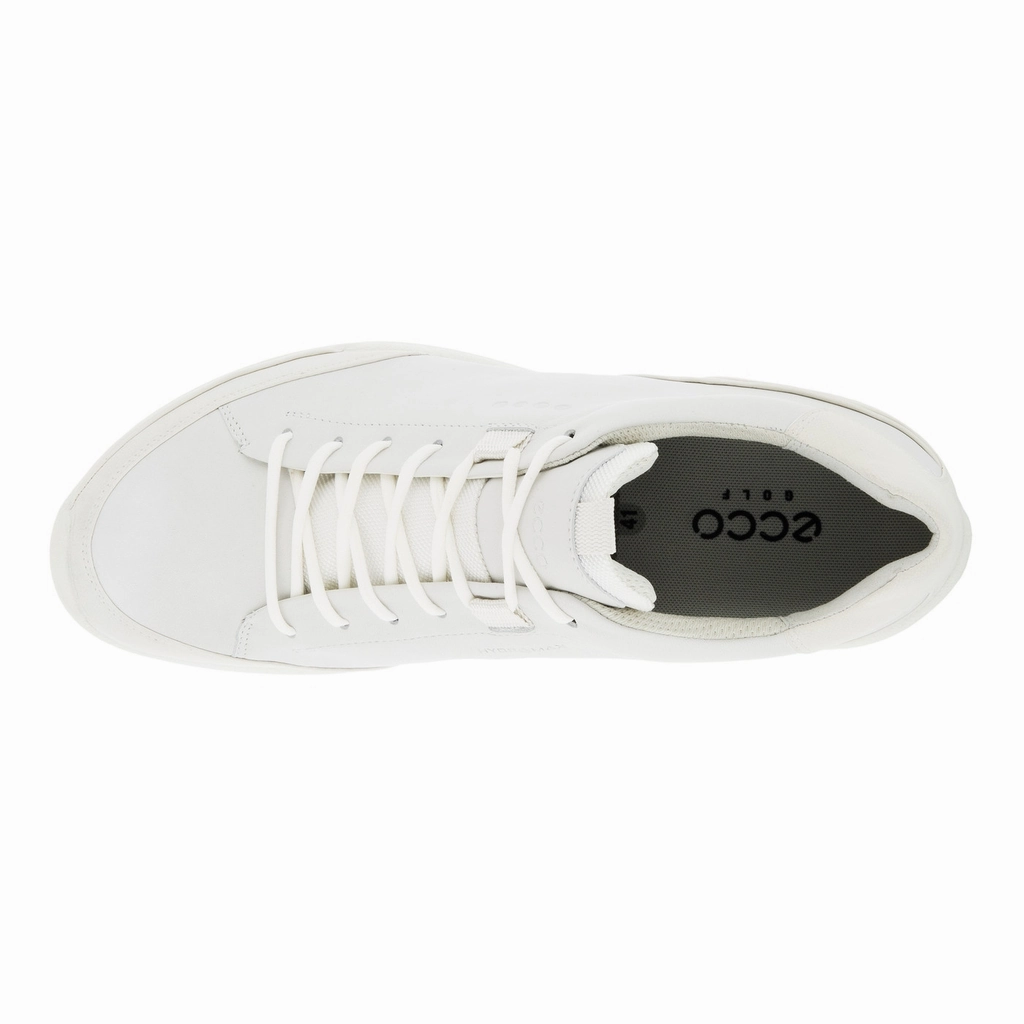 Ecco Men's Golf Biom Hybrid Leather Golf Shoe - WHITE Ecco Men's Spikeless Shoes