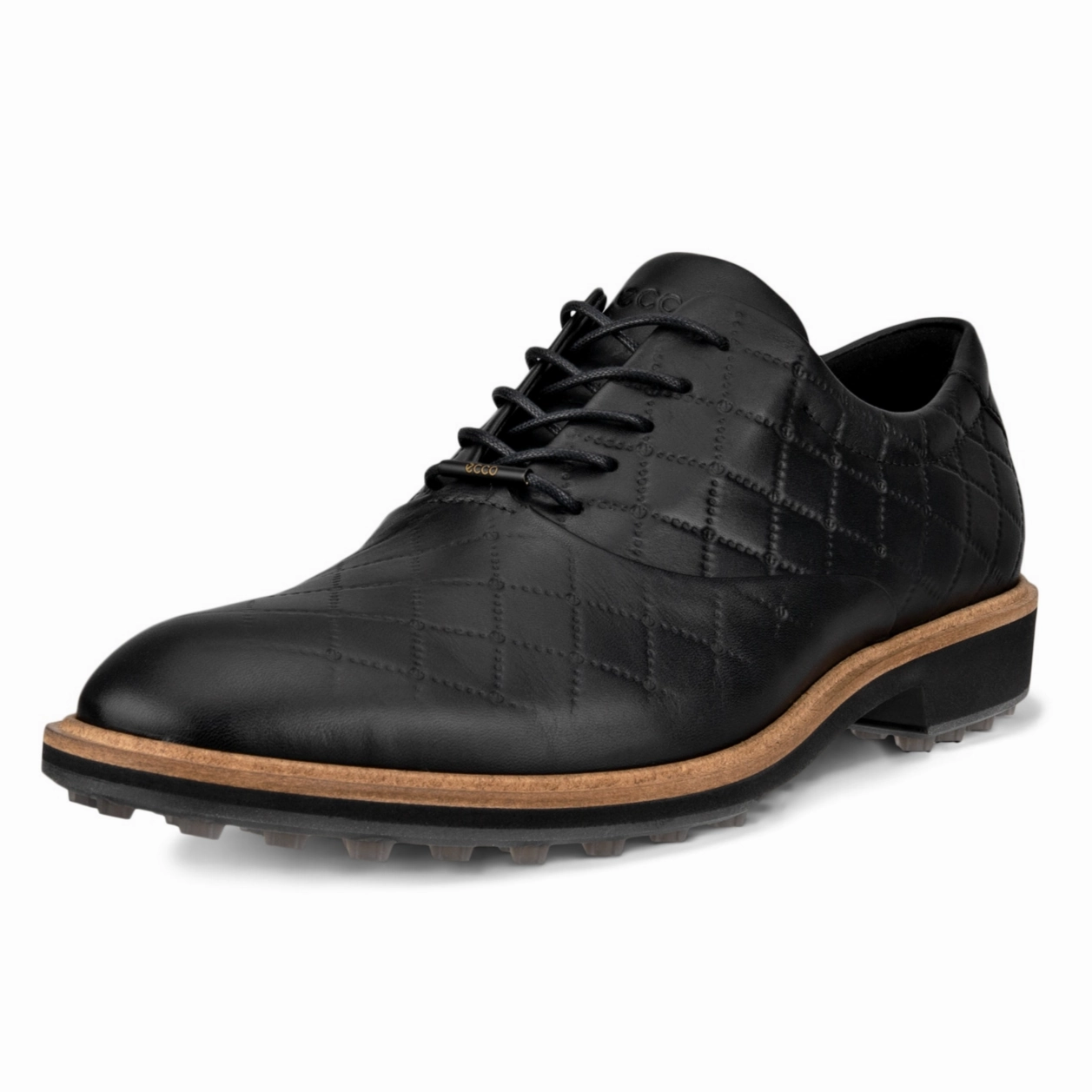 Ecco Men's Golf Classic Hybrid Leather Golf Shoe - BLACK Ecco Men's Spikeless Shoes