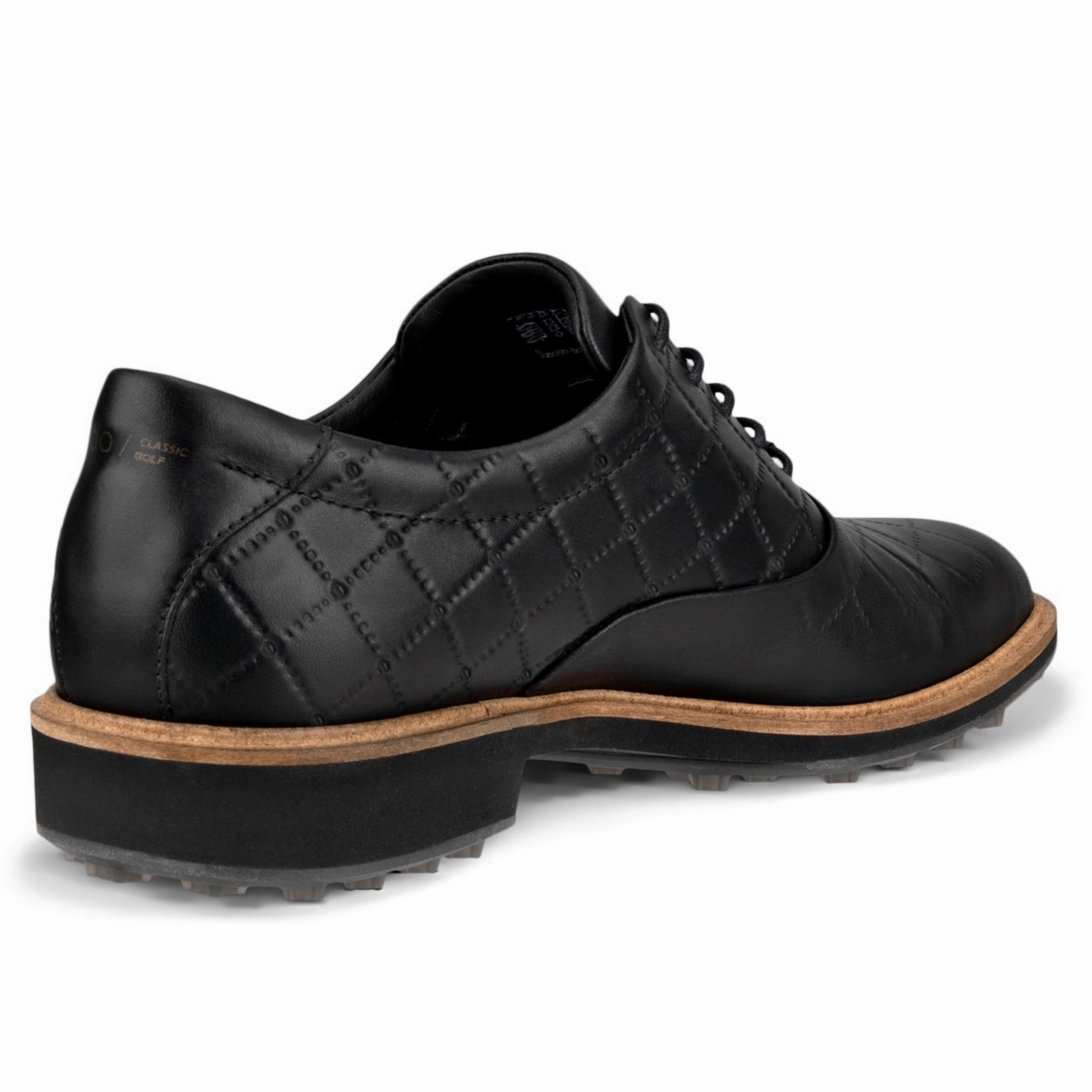 Ecco Men's Golf Classic Hybrid Leather Golf Shoe - BLACK Ecco Men's Spikeless Shoes