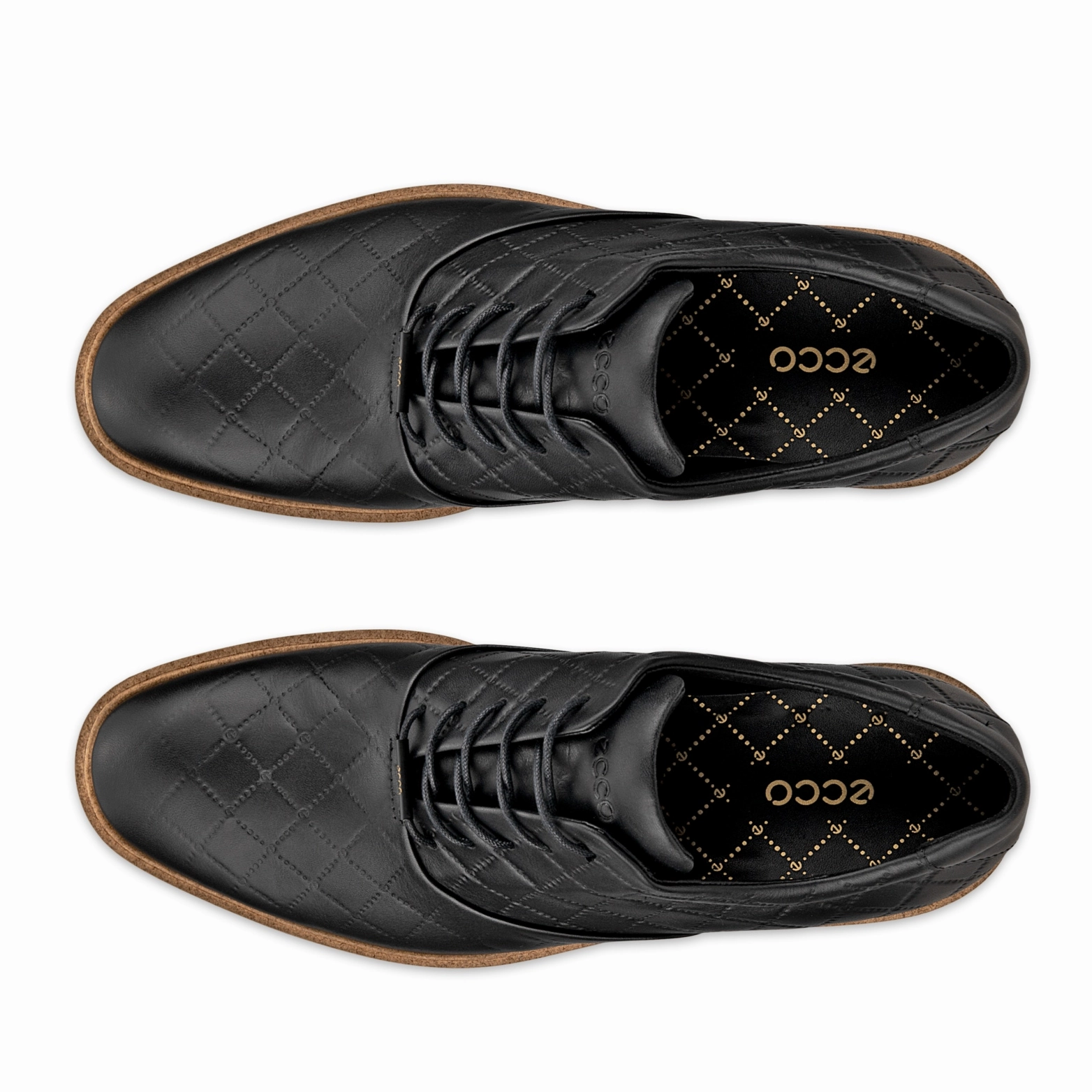 Ecco Men's Golf Classic Hybrid Leather Golf Shoe - BLACK Ecco Men's Spikeless Shoes