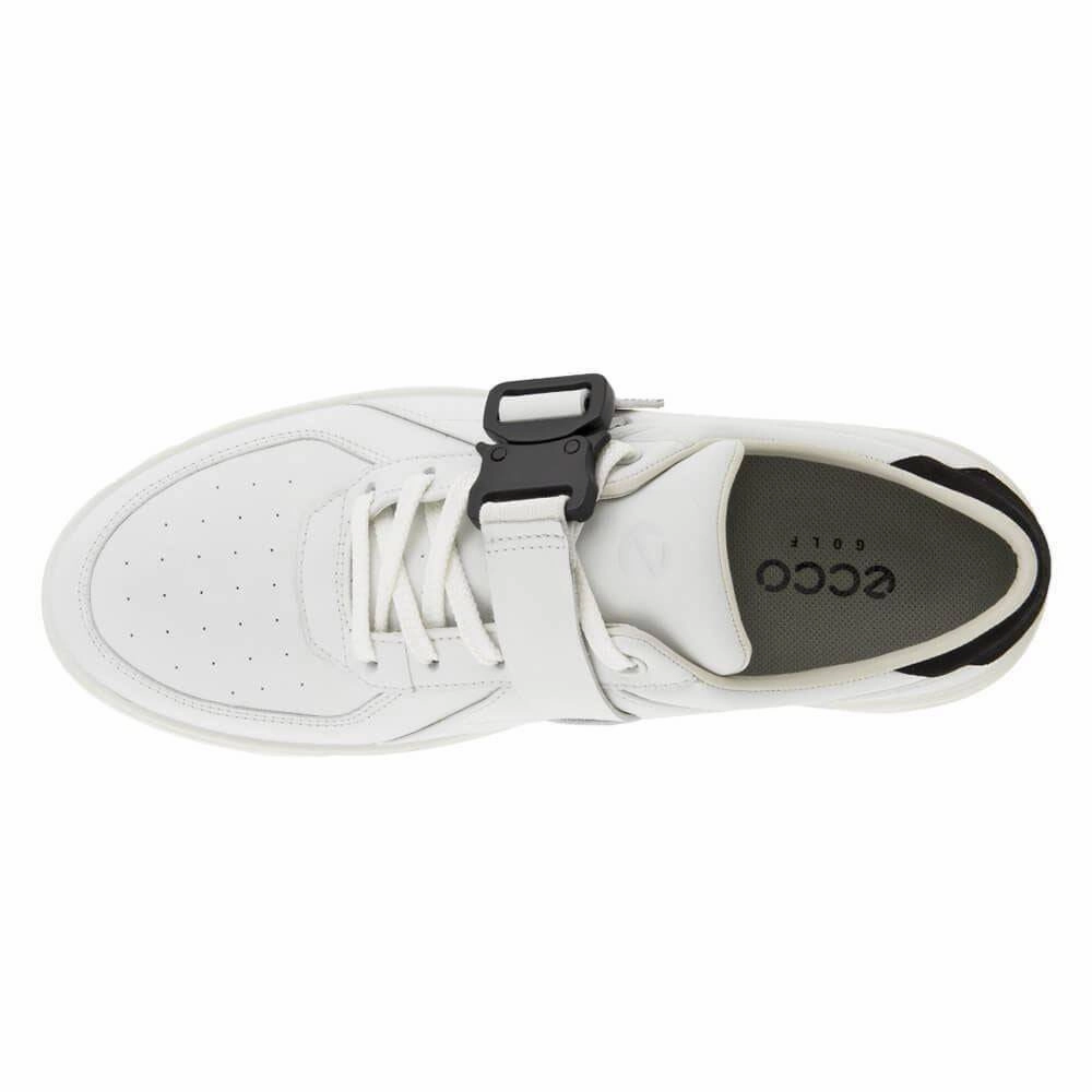 Ecco x J.Lindeberg Mens Golf Tray Buckle Shoes - WHITE J.Lindeberg Men's Apparel