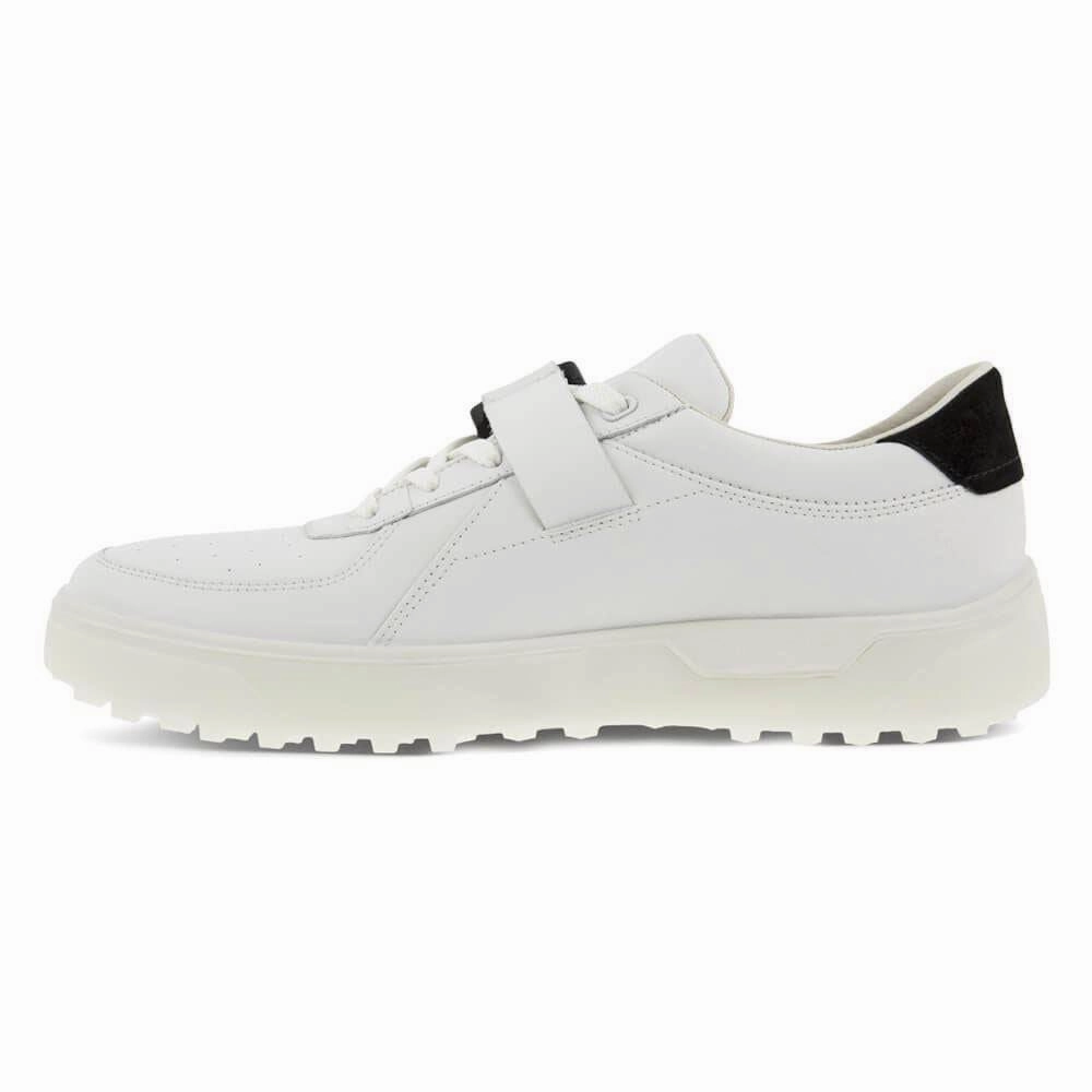 Ecco x J.Lindeberg Mens Golf Tray Buckle Shoes - WHITE J.Lindeberg Men's Apparel