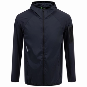 Eilat Full Zip Hoodie Dark Blue Boss men's fashion and office attire