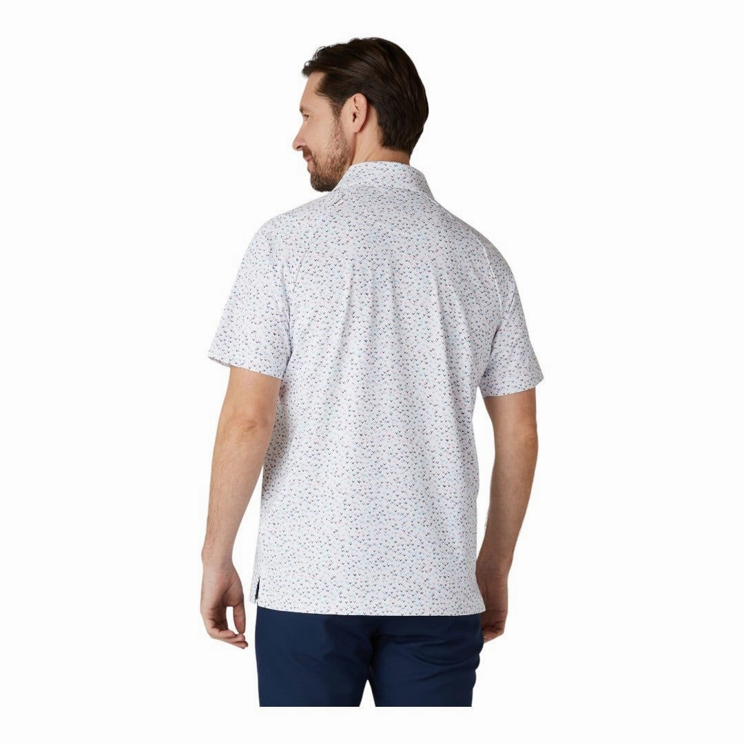 Callaway All Over Chev Confetti Print Golf Polo Shirt CGKSE0A3 exercise leggings, junior jumper style
