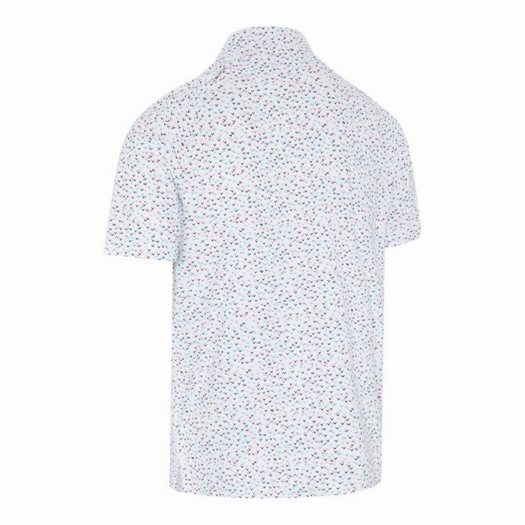 Callaway All Over Chev Confetti Print Golf Polo Shirt CGKSE0A3 boys golf outerwear