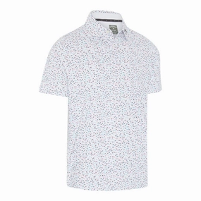 Elevated Essentials Callaway All Over Chev Confetti Print Golf Polo Shirt CGKSE0A3 Refined Basics classic attire, performance outerwear, women's gym apparel