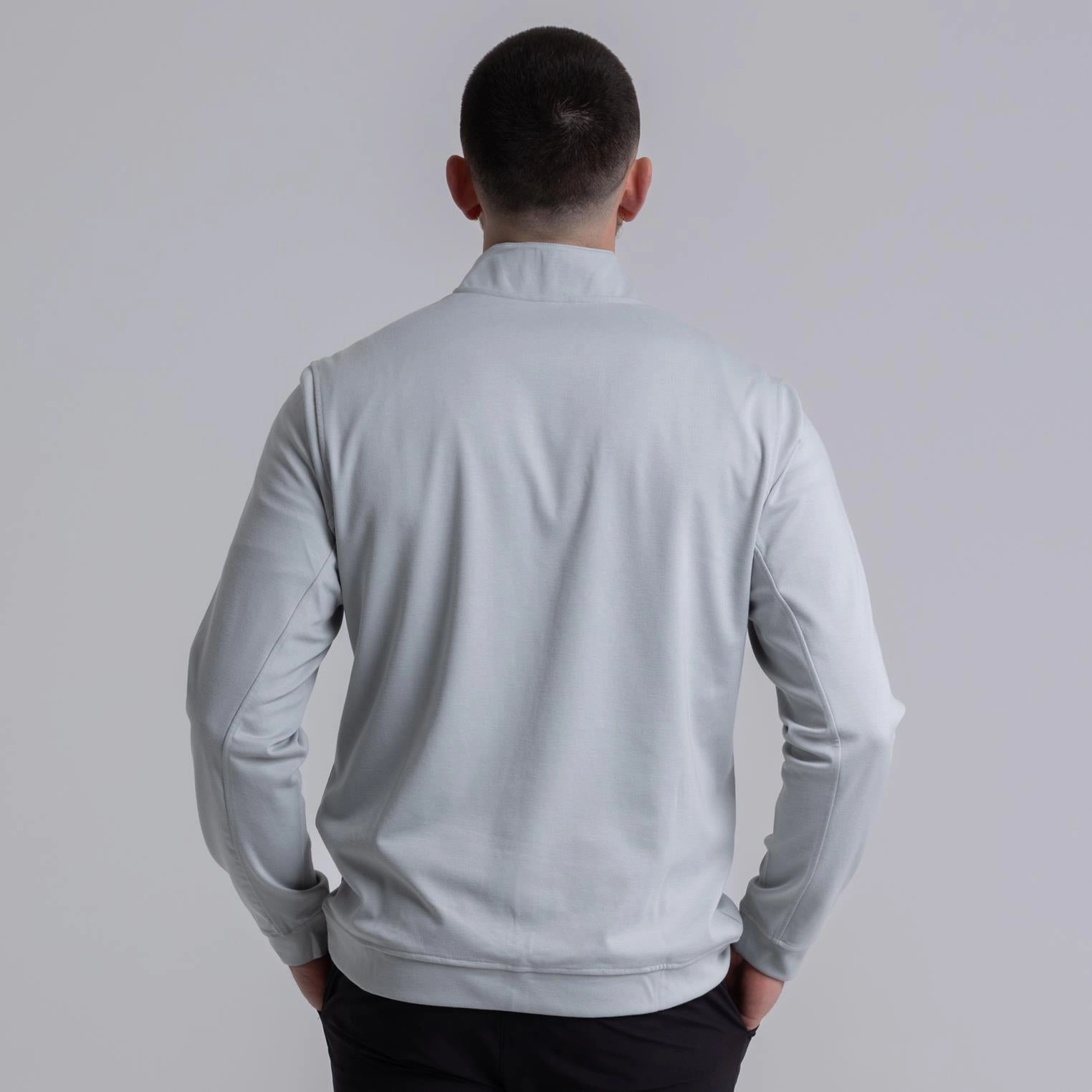 Elevated Quarter Zip Mid Layer Wonder Silver Adidas Men's Sportswear