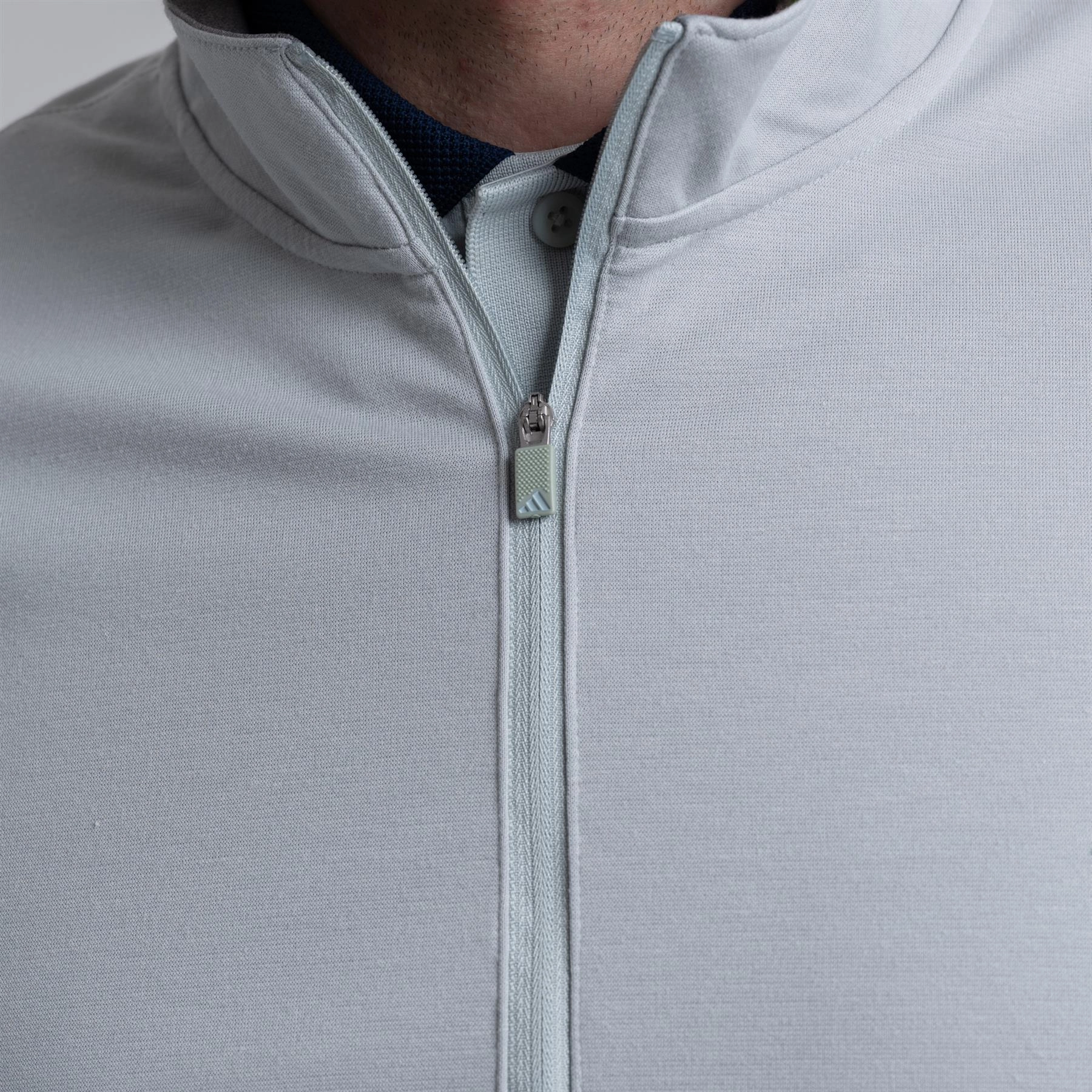 Elevated Quarter Zip Mid Layer Wonder Silver Adidas Men's Sportswear