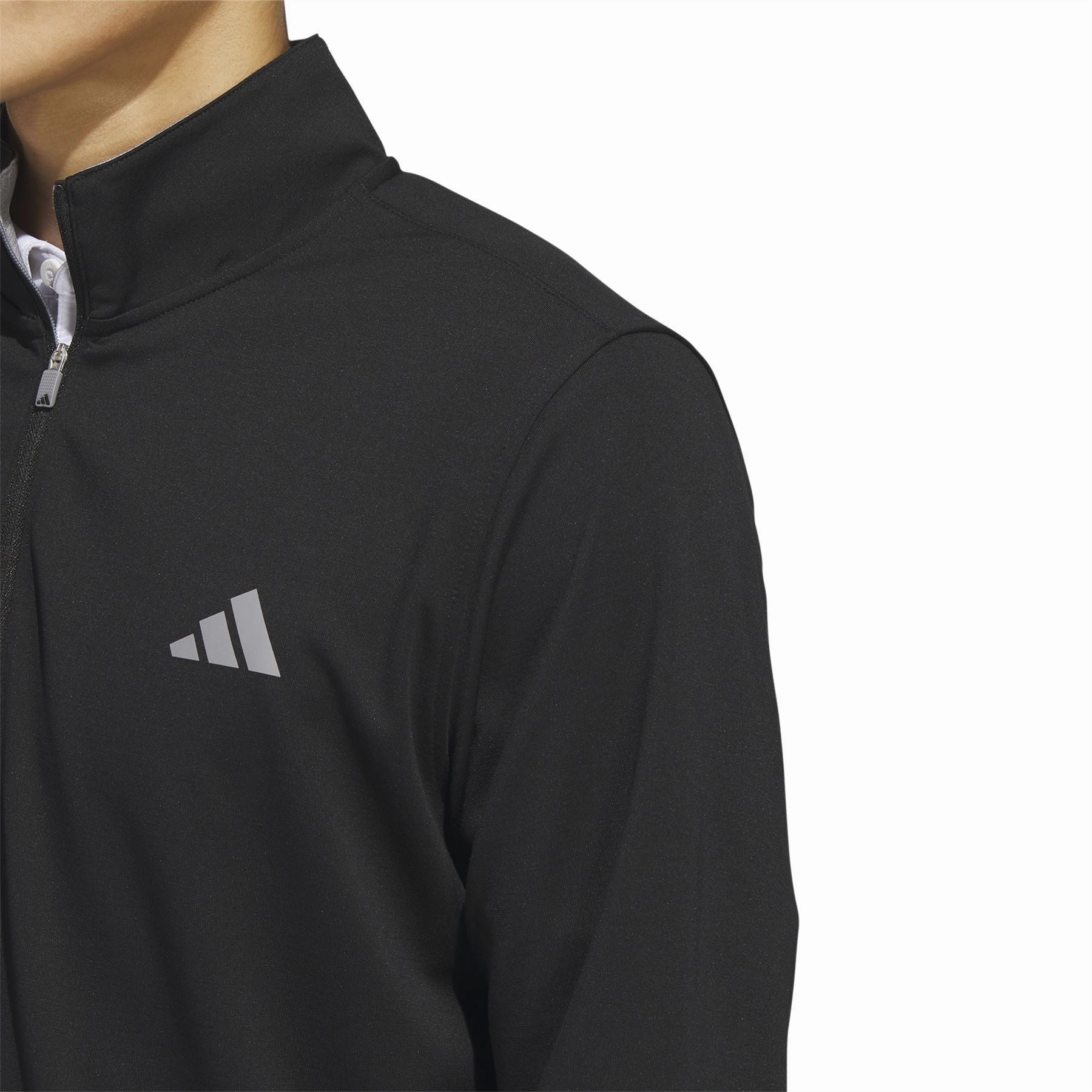 Elevated Quarter Zip Regular Fit Mid Layer Black Adidas Men's Sportswear