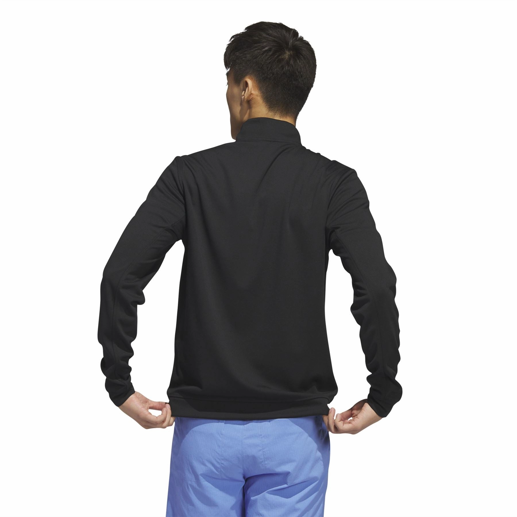 Elevated Quarter Zip Regular Fit Mid Layer Black Adidas Men's Sportswear